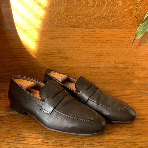 Hudson Brown Saddle Loafers Size 
